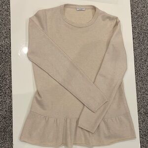 BRUNELLO CUCINELLI Peplum Sweater. Large